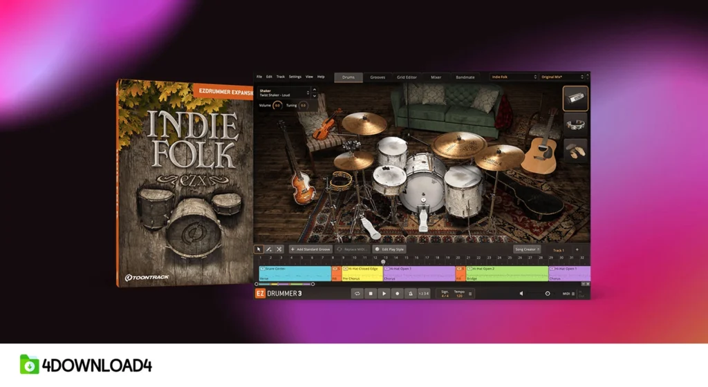 Toontrack – Indie Folk EZX 1.5.2 Update (SOUNDBANK)